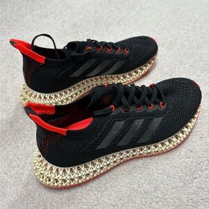 Adidas 4DFWD Core Black Solar Red running shoes | Women’s 9.5 / Men’s 8